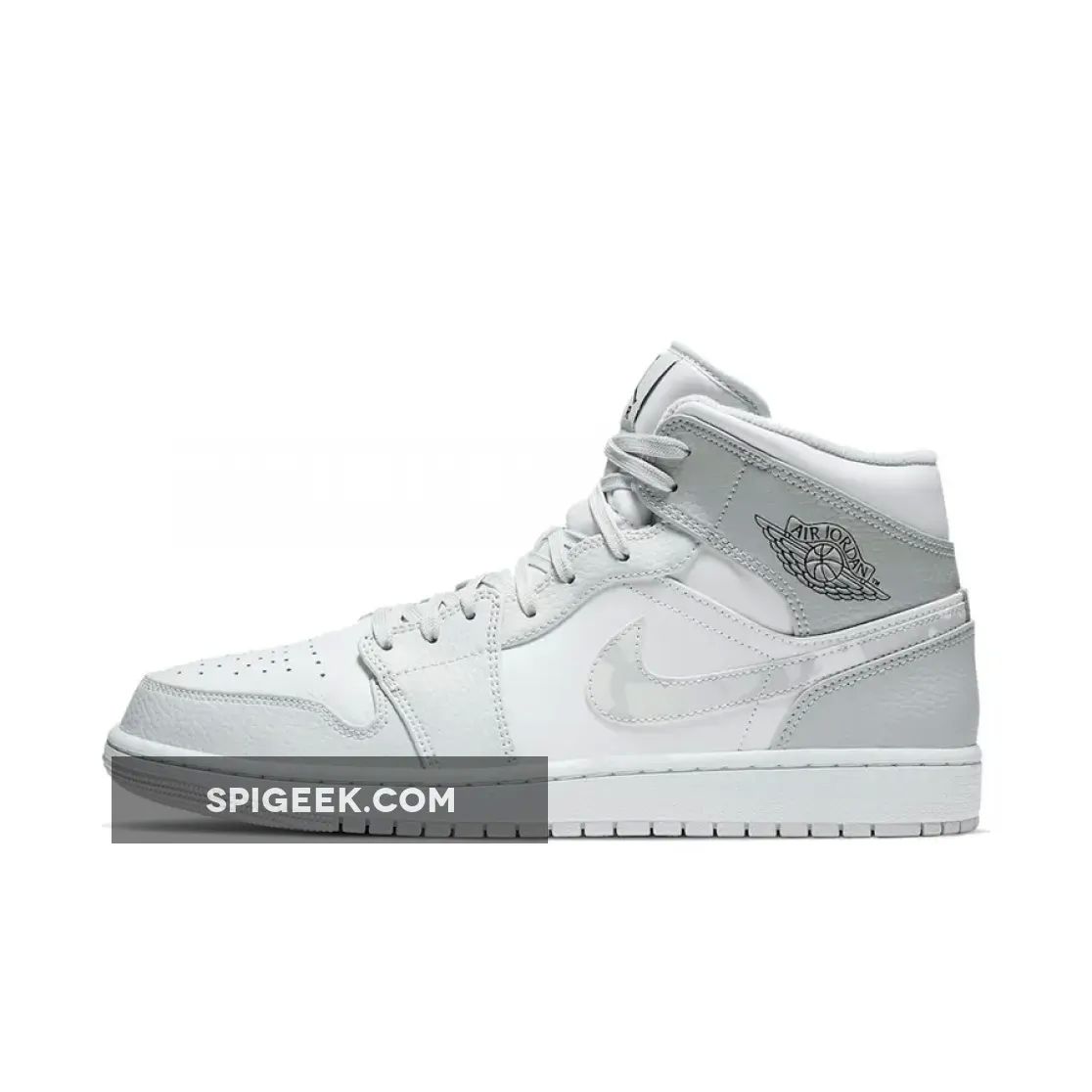 Air Jordan 1 Mid Grey Camo White Photon Dust AJ1 Sneakers