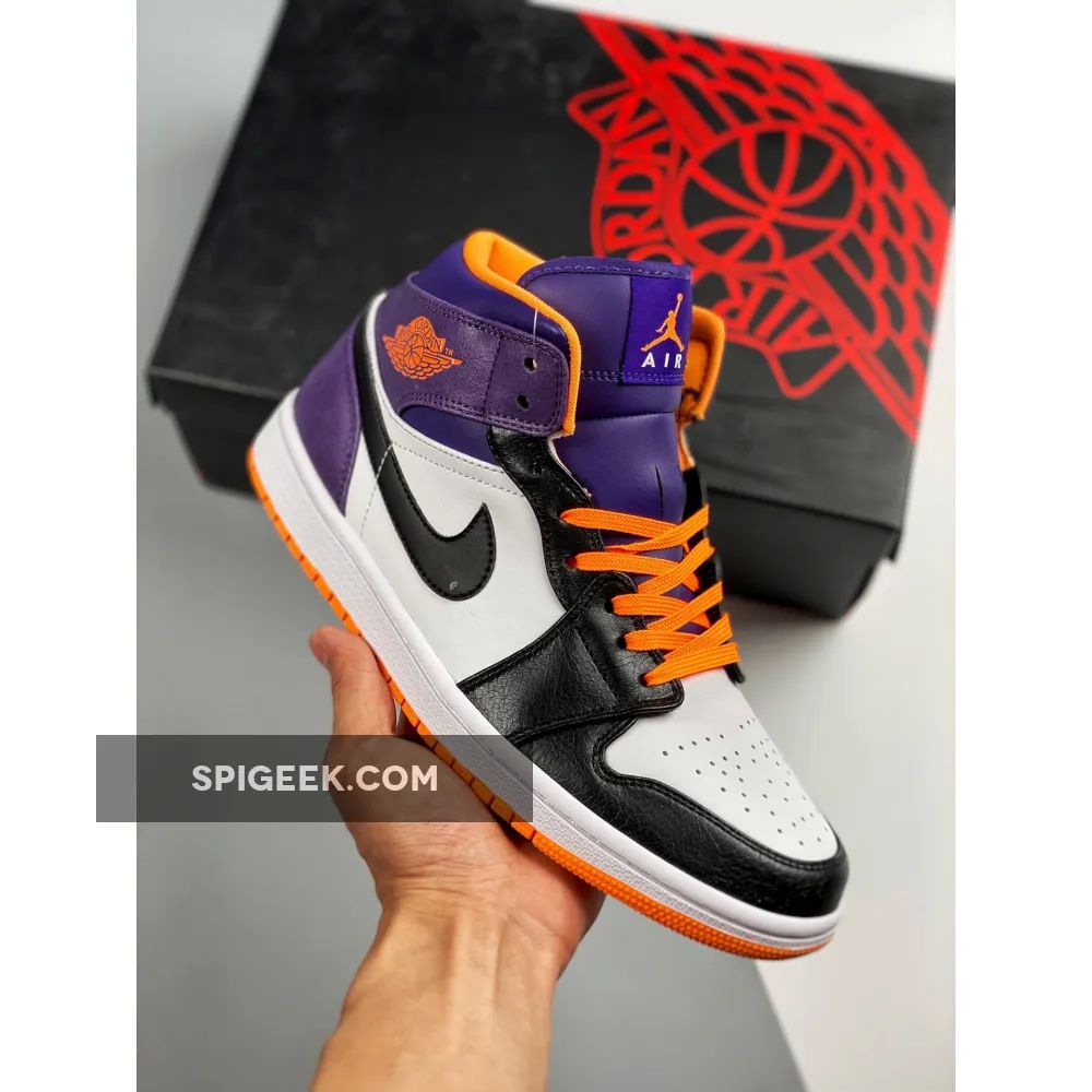 Air Jordan 1 Mid 'Phoenix Suns' - Premium Leather Sneaker