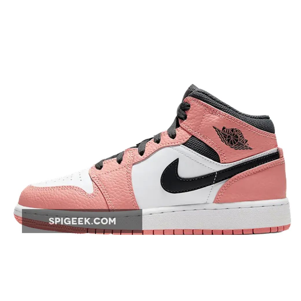 Air Jordan 1 Mid Pink Quartz Sneakers for Women