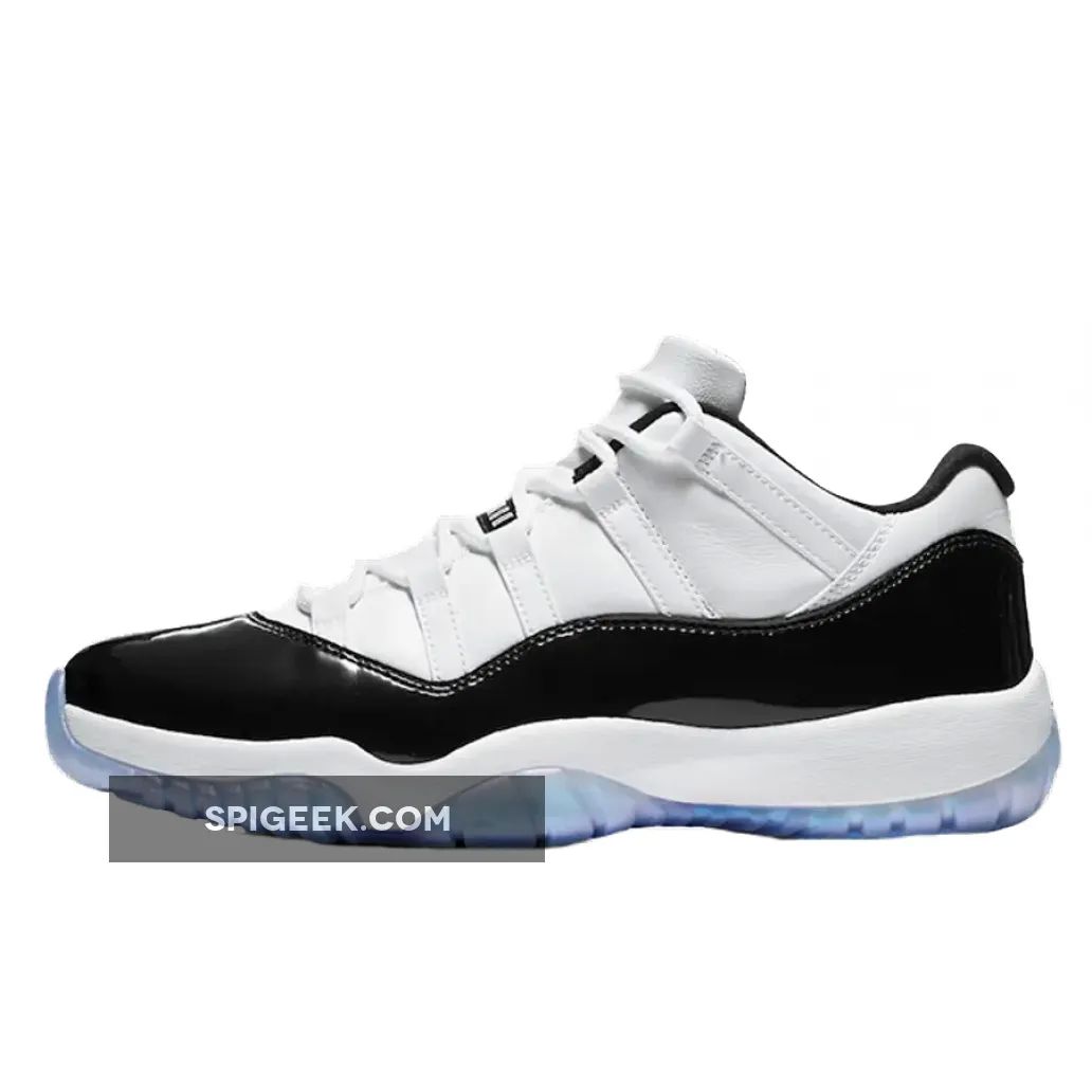 Air Jordan 11 Low Easter Iridescent White Emerald Black Sneakers