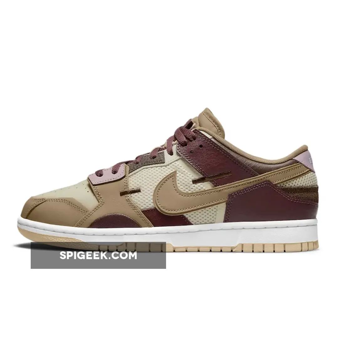 Nike Dunk Low Scrap Tan Brown Earthy Hues Sneaker