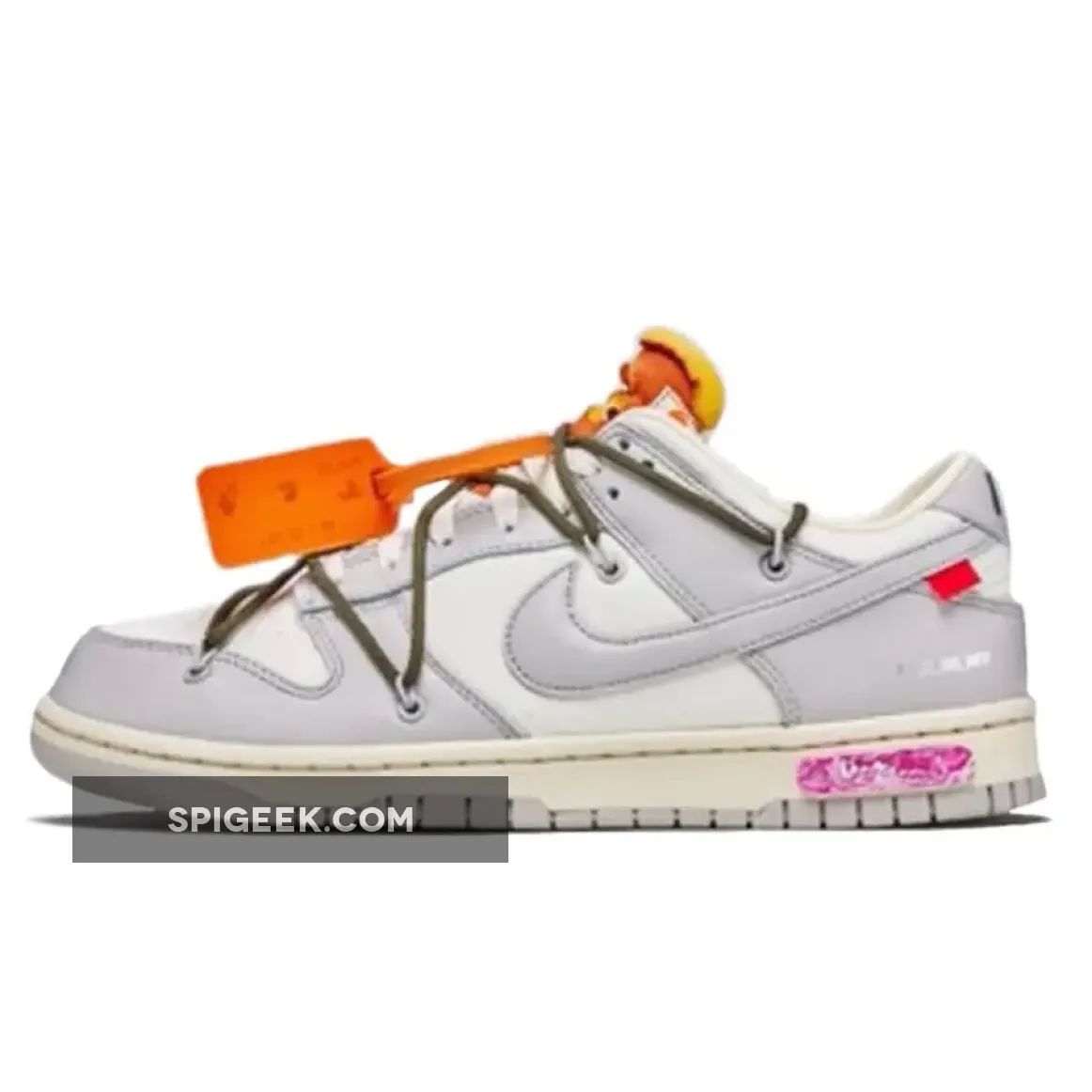 Off-White x Nike Dunk Low '22 of 50' - Grey, Orange & Green